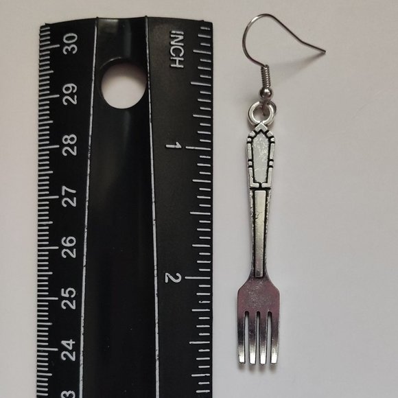 Large Fork Earrings - Picture 7 of 7